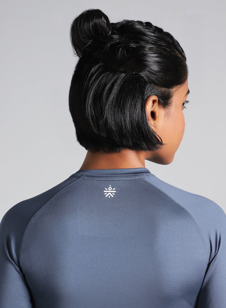 Women's Blue Power Full Sleeve Compression T-shirt