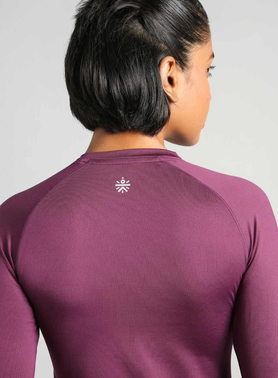Women's Purple Power Full Sleeve Compression T-shirt
