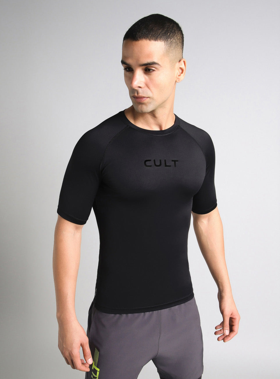 Men's Black Power Compression Full Sleeve T-shirt