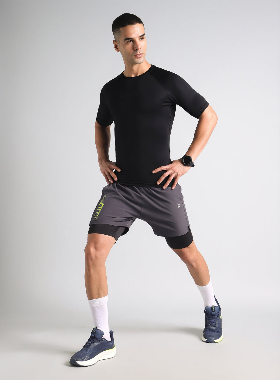 Men's Black Power Compression Full Sleeve T-shirt