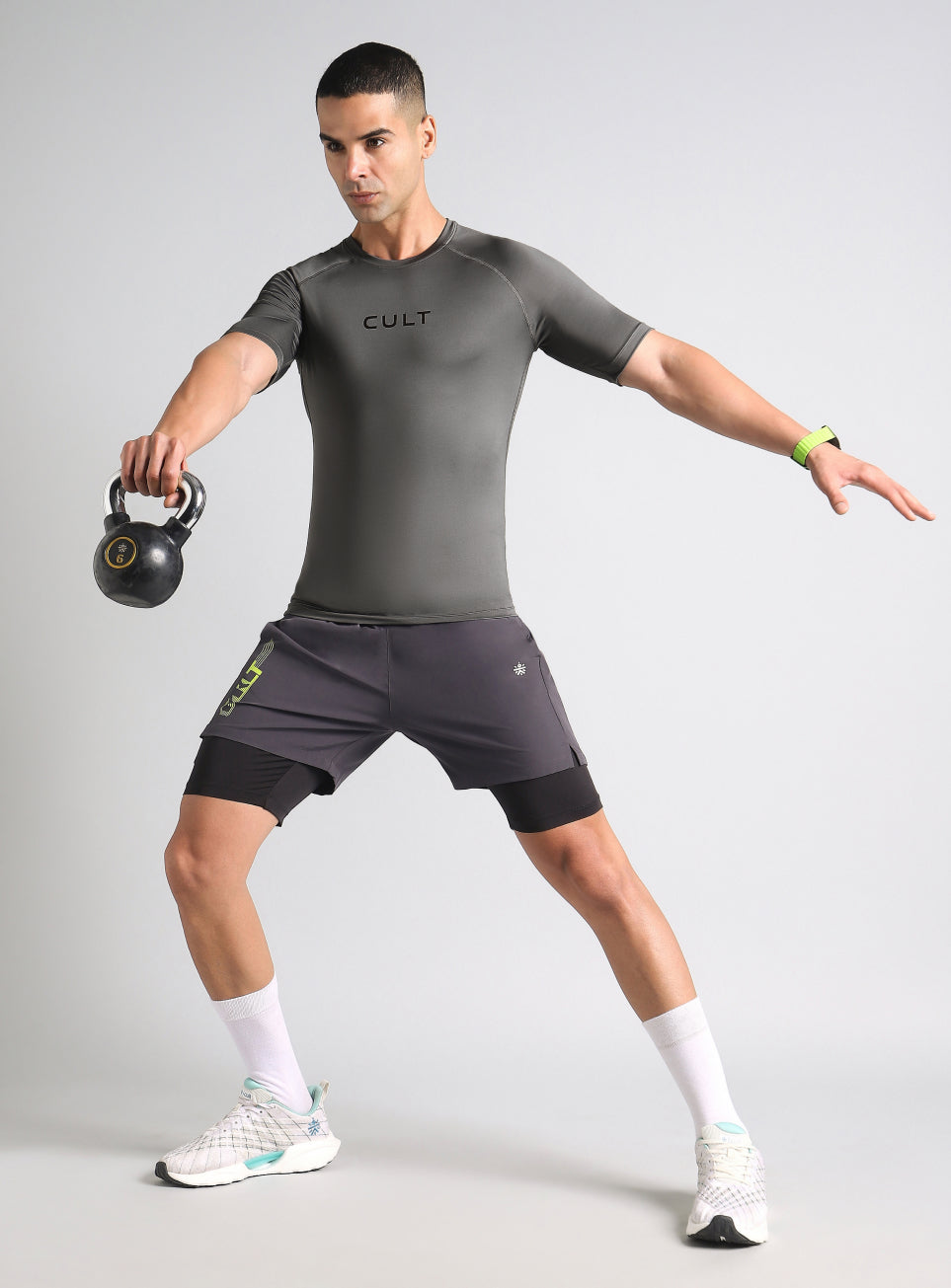Men's Dark Grey Power Compression Full Sleeve T-shirt