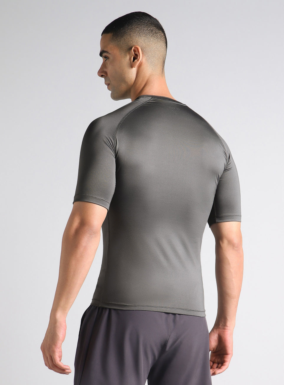 Men's Dark Grey Power Compression Full Sleeve T-shirt