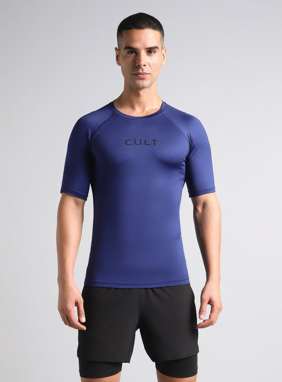Men's Navy Power Compression Full Sleeve T-shirt