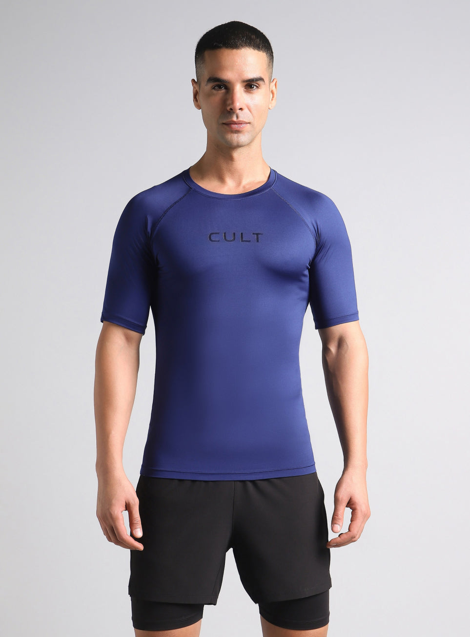 Men's Navy Power Compression Full Sleeve T-shirt