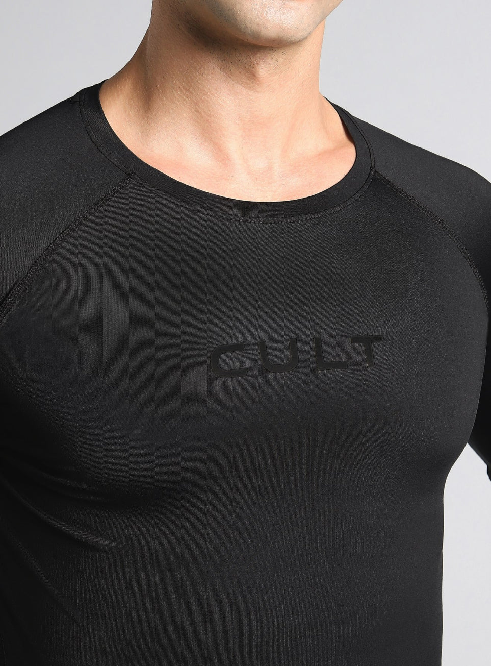 Men's Black Power Compression Full Sleeve T-shirt