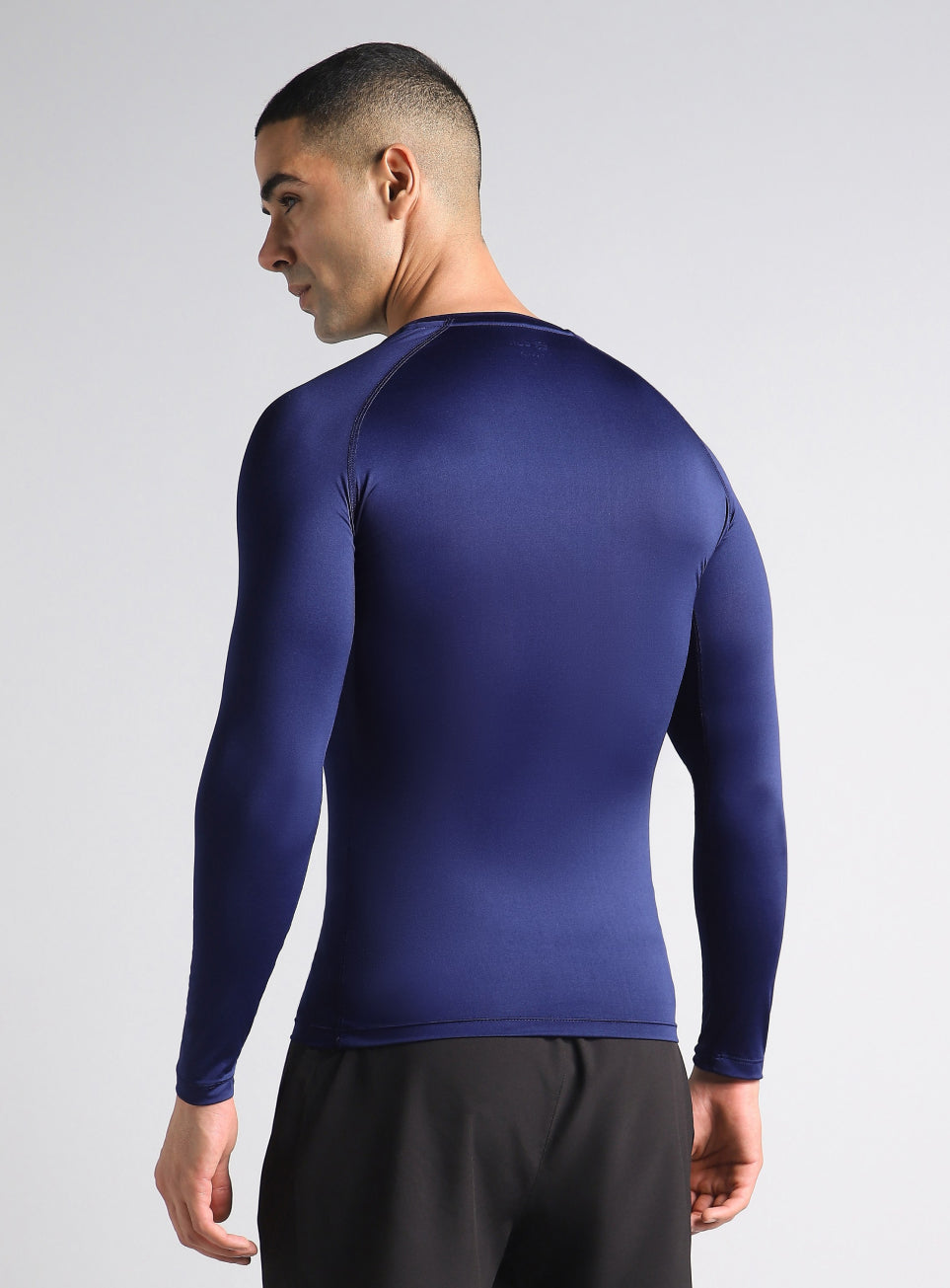 Men's Navy Power Compression Full Sleeve T-shirt