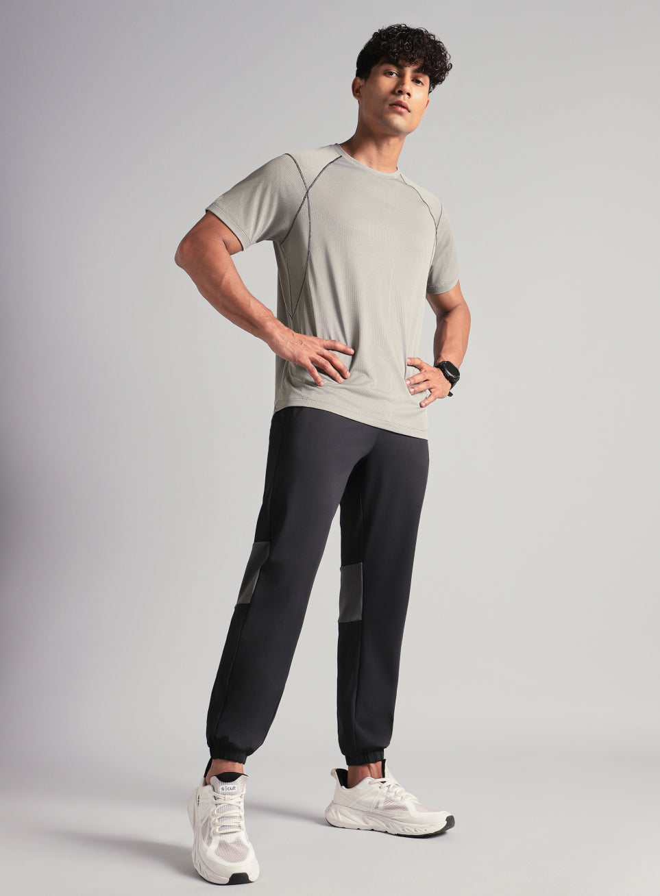 Men's Grey Power Training Sculpted T-shirt