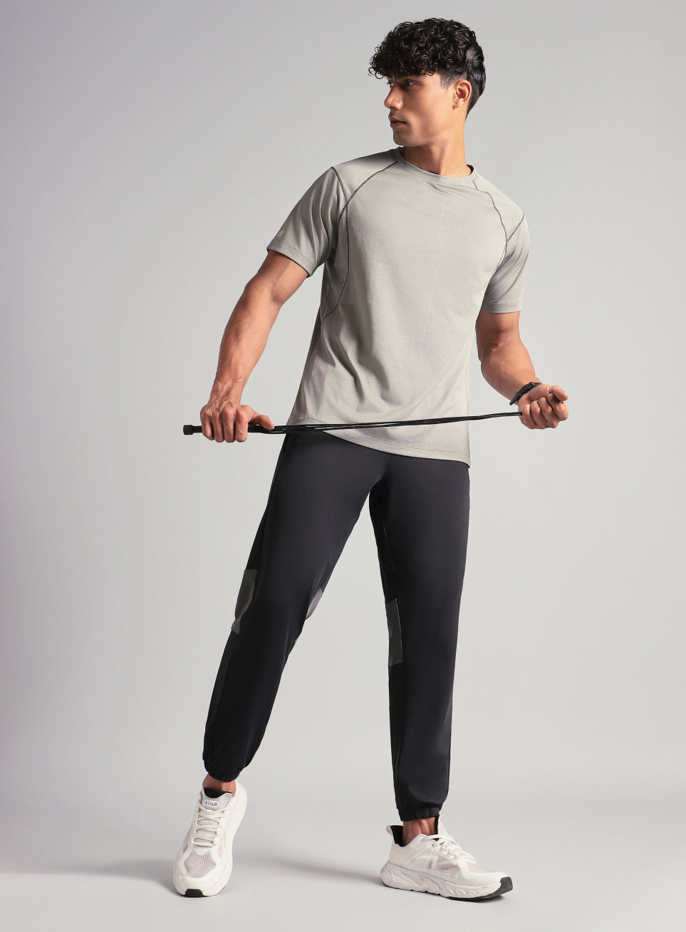 Men's Grey Power Training Sculpted T-shirt