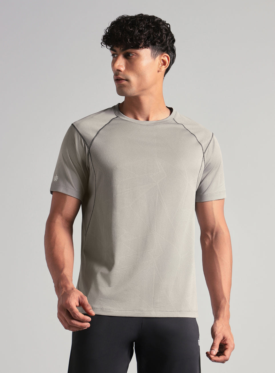 Men's Grey Power Training Sculpted T-shirt