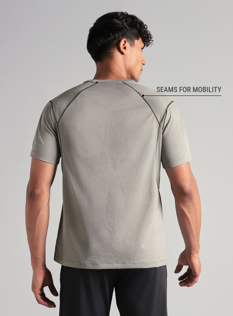 Men's Grey Power Training Sculpted T-shirt