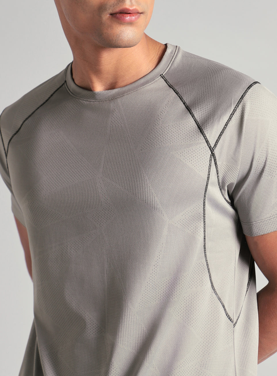 Men's Grey Power Training Sculpted T-shirt