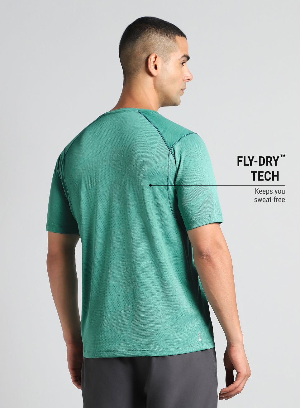 Men's Teal Power Training Sculpted T-shirt