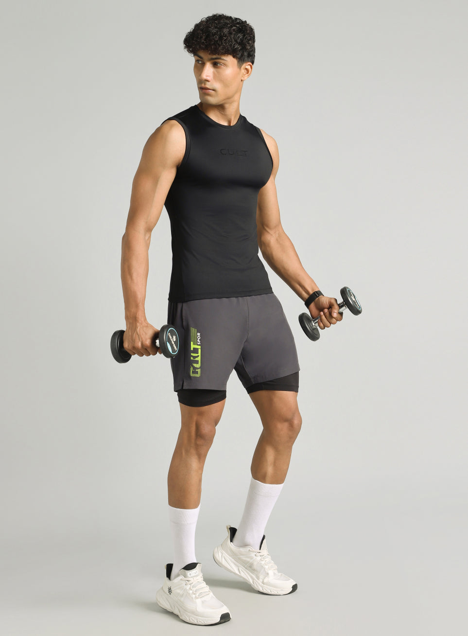Men's Black Power Lifter Compression T-shirt