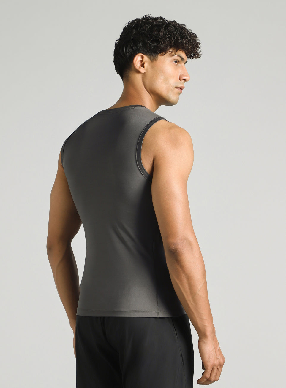 Men's Dark Grey Power Lifter Compression T-shirt