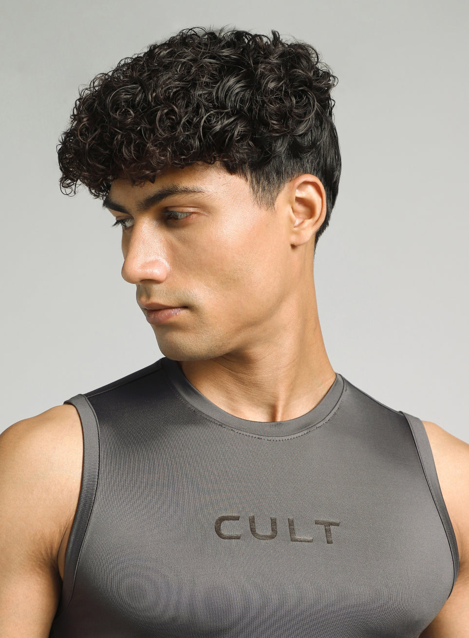 Men's Dark Grey Power Lifter Compression T-shirt