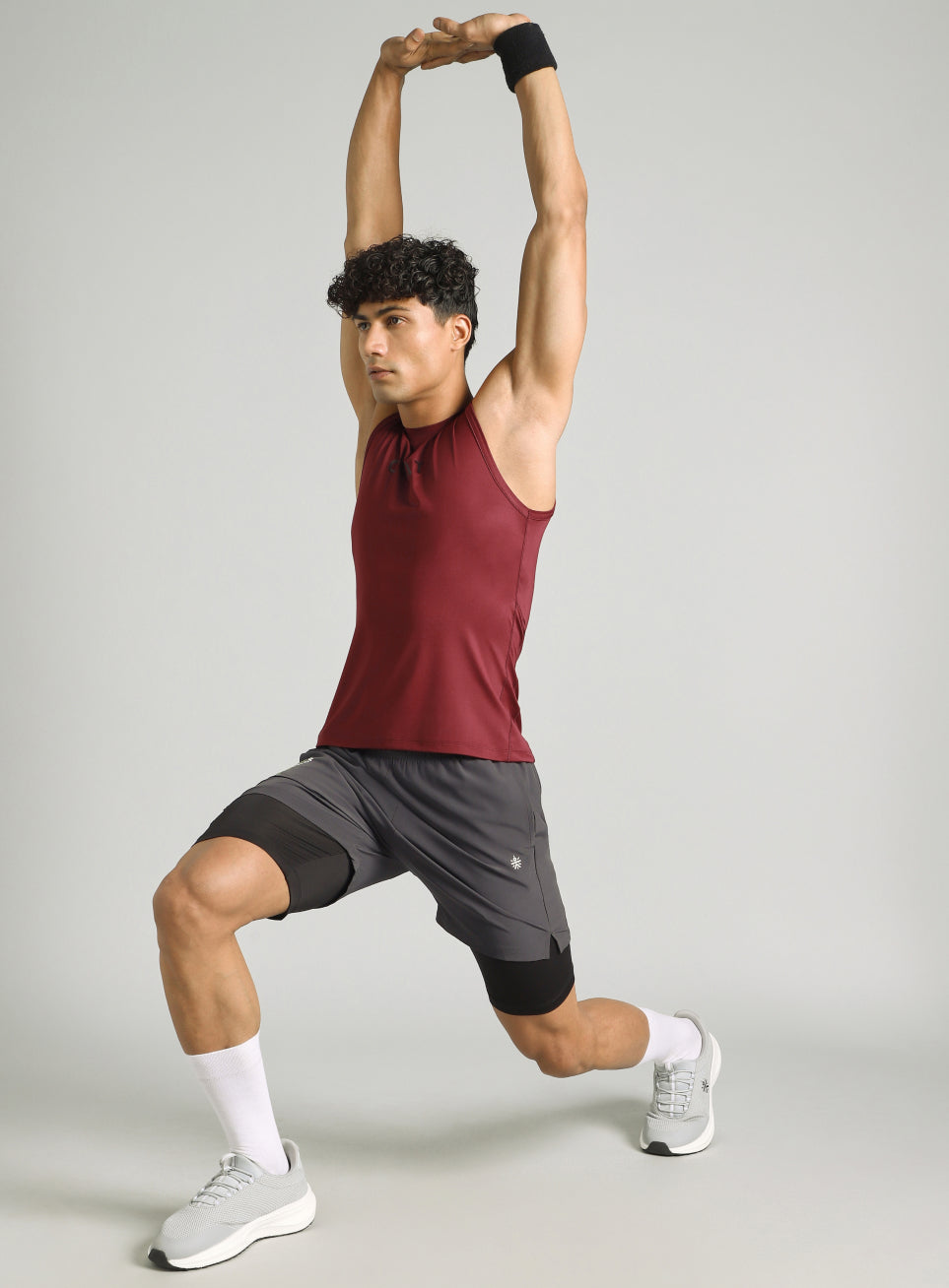 Men's Maroon Power Lifter Compression T-shirt