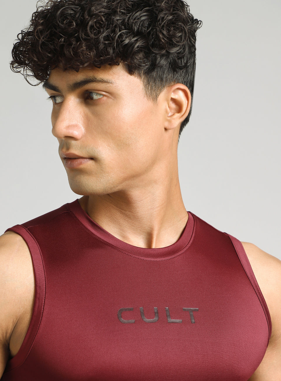 Men's Maroon Power Lifter Compression T-shirt