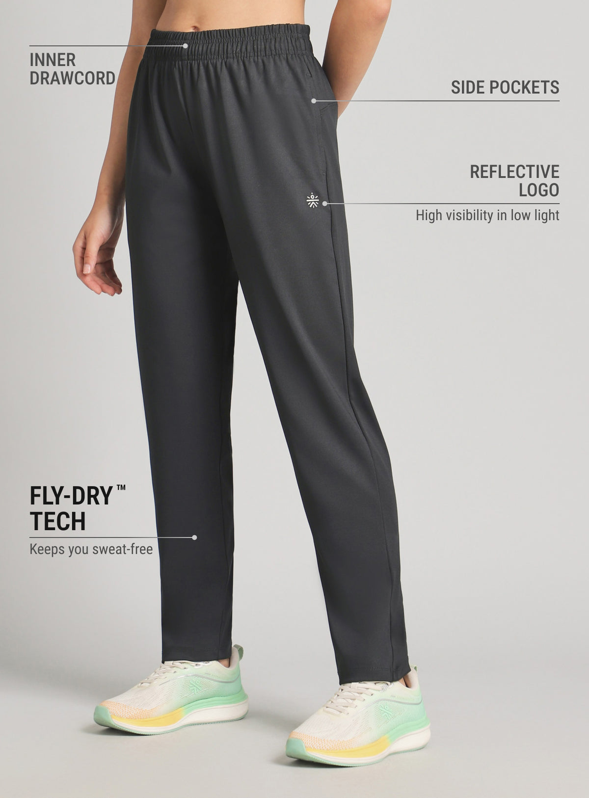 Women's Black Cult Essential Running Joggers