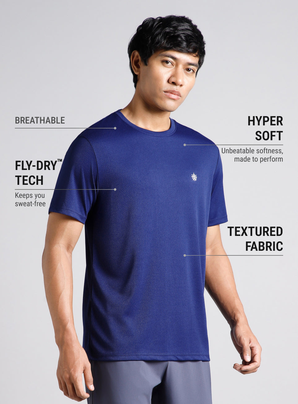 Men's Navy Train All FLY-DRY™ T-Shirt