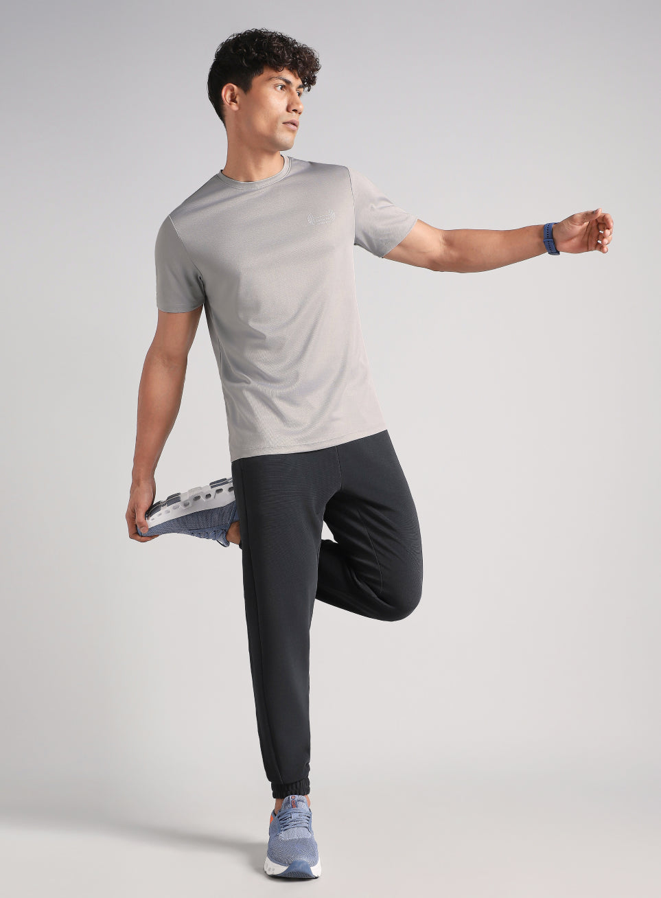 Men's Grey Training Graphic T-Shirt