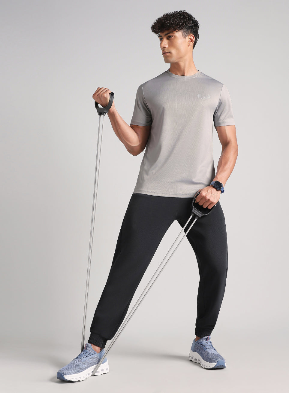 Men's Grey Training Graphic T-Shirt