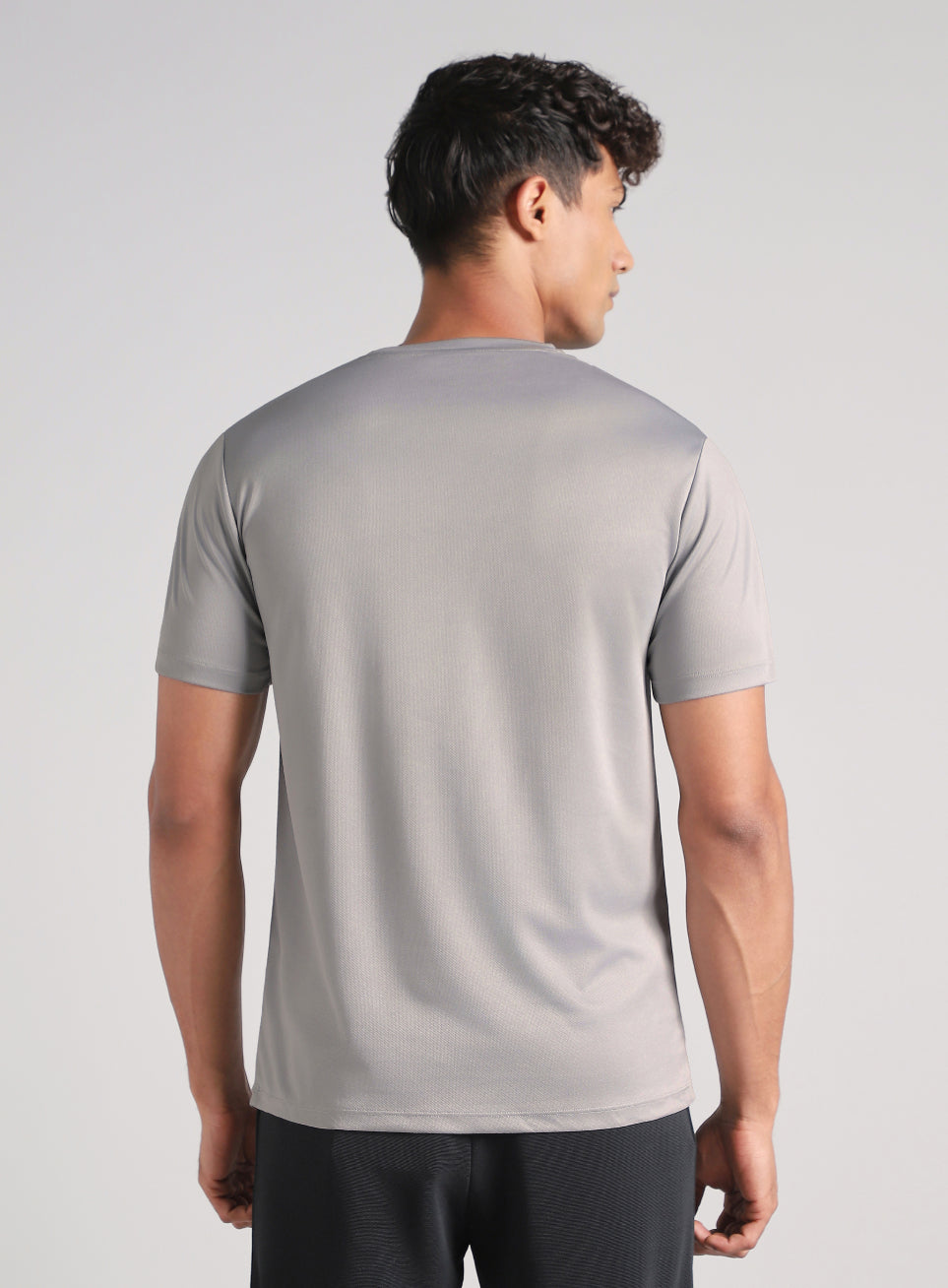 Men's Grey Training Graphic T-Shirt