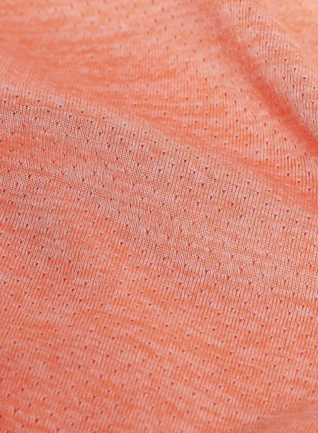 Women's Peach Textured Active T-Shirt