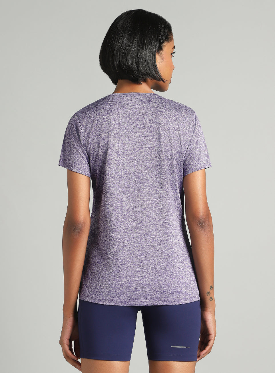 Women's Purple Training Textured T-shirt