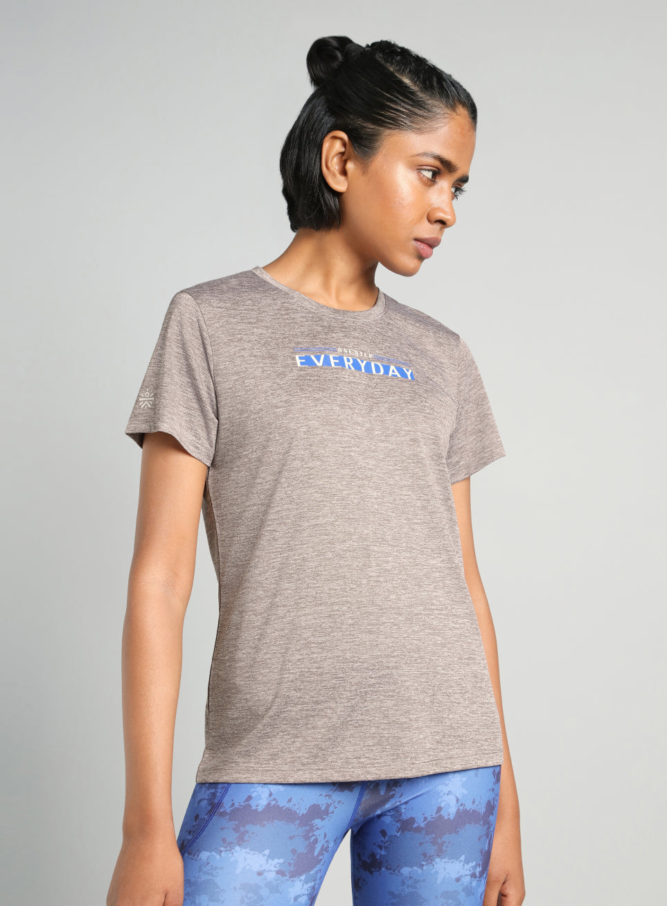 Women's Pink Training Textured T-shirt