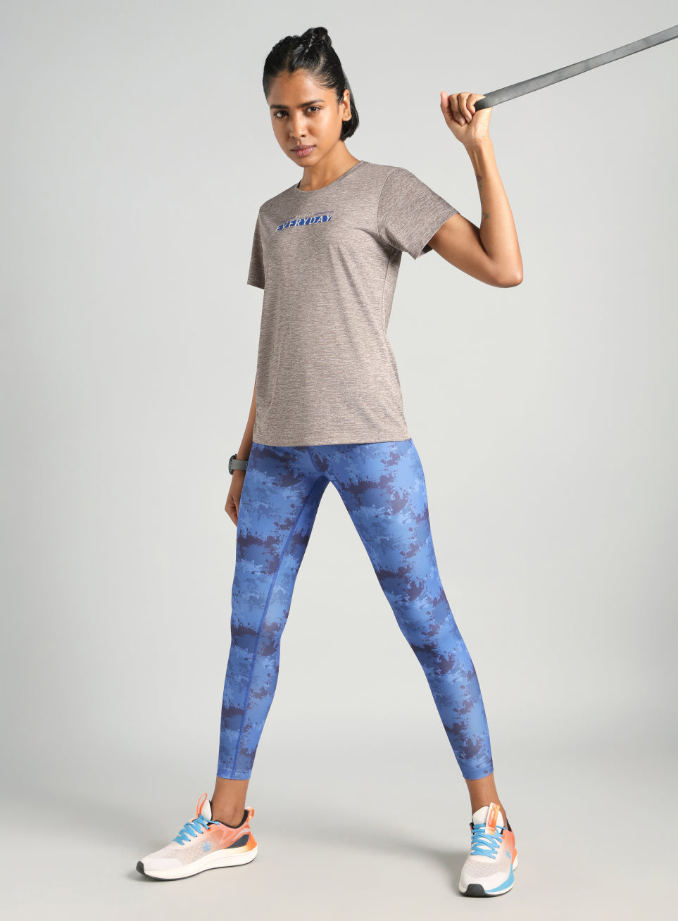 Women's Pink Training Textured T-shirt