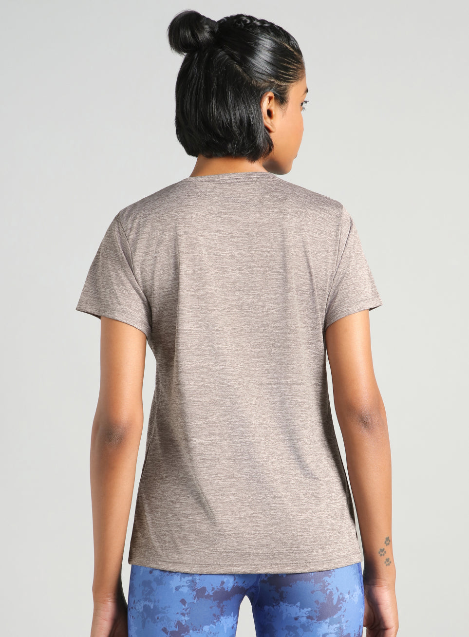 Women's Pink Training Textured T-shirt