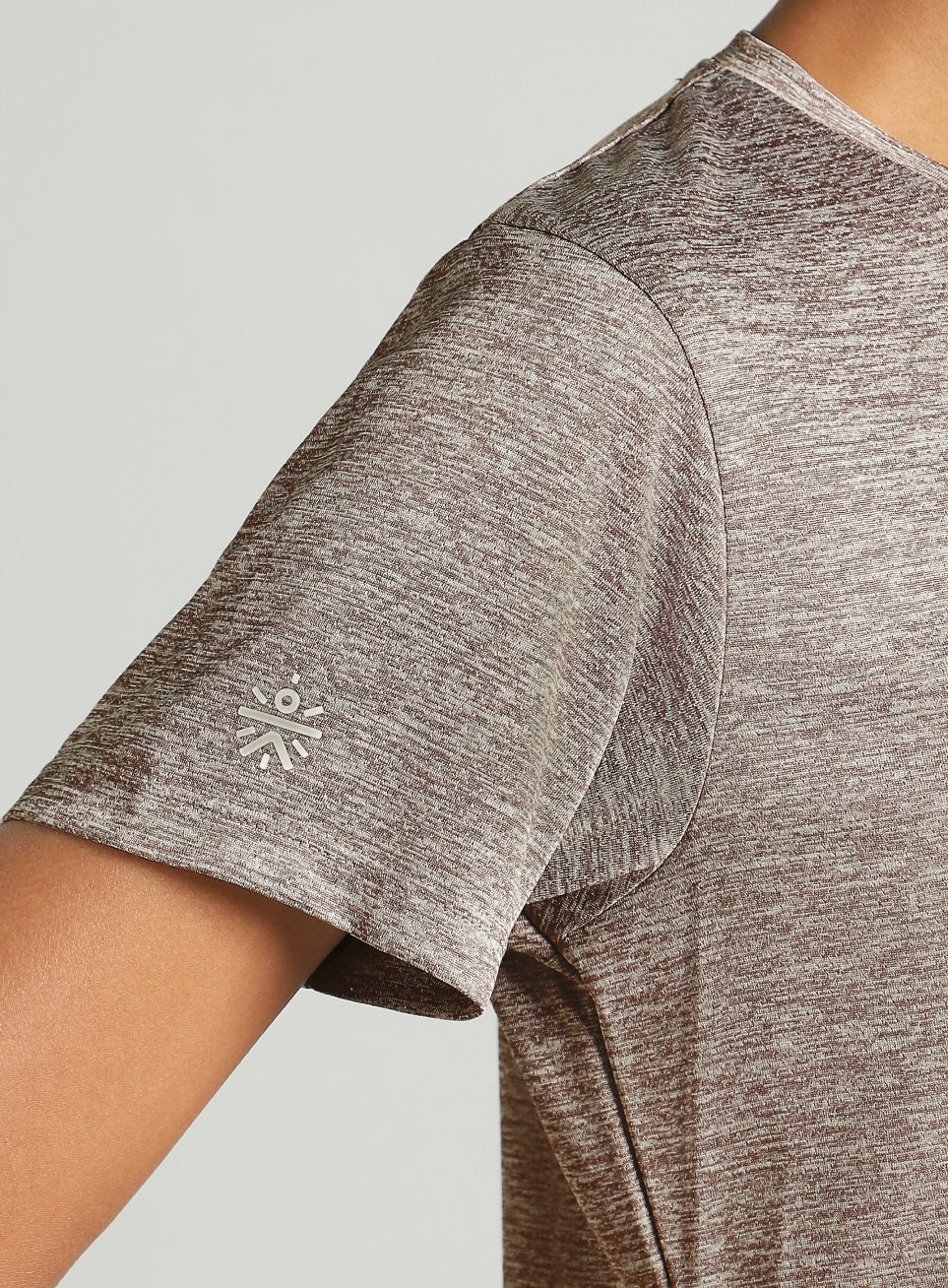 Women's Grey Training Textured T-shirt