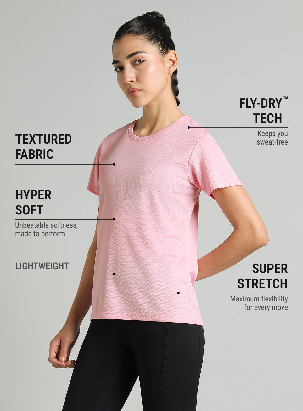 Women's Pink Performance T-Shirt