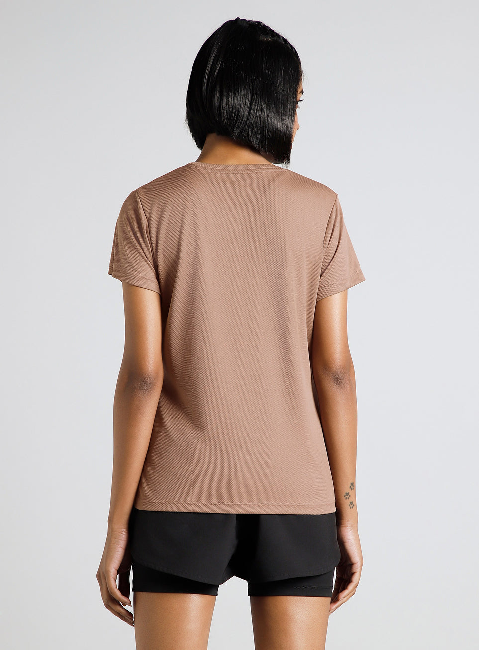 Women's Brown Performance T-shirt