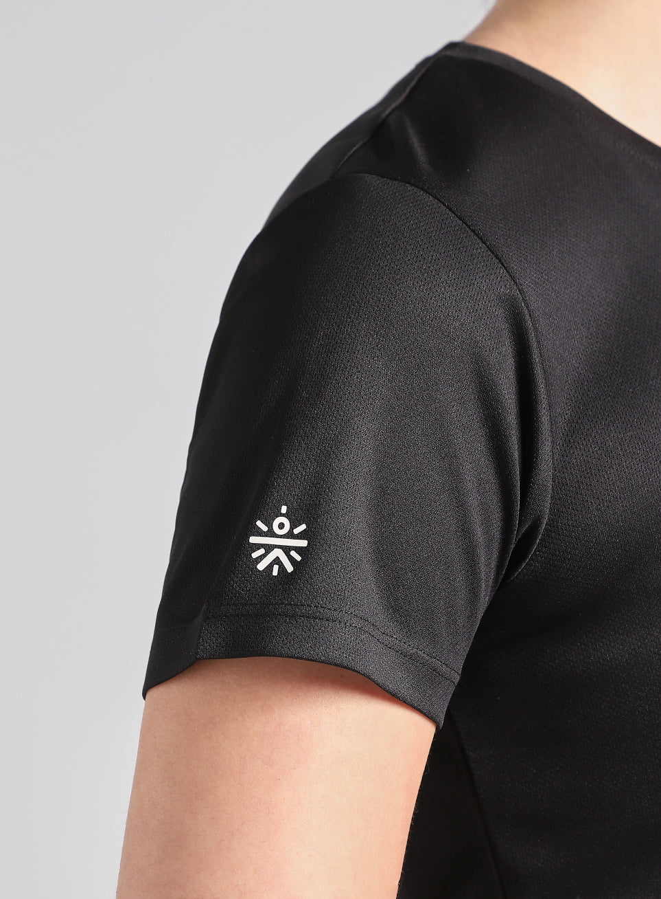 Women's Black Melange Performance T-Shirt