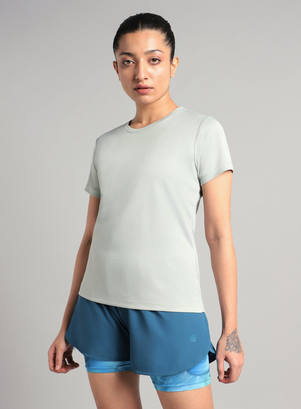 Women's Grey Melange Performance T-shirt