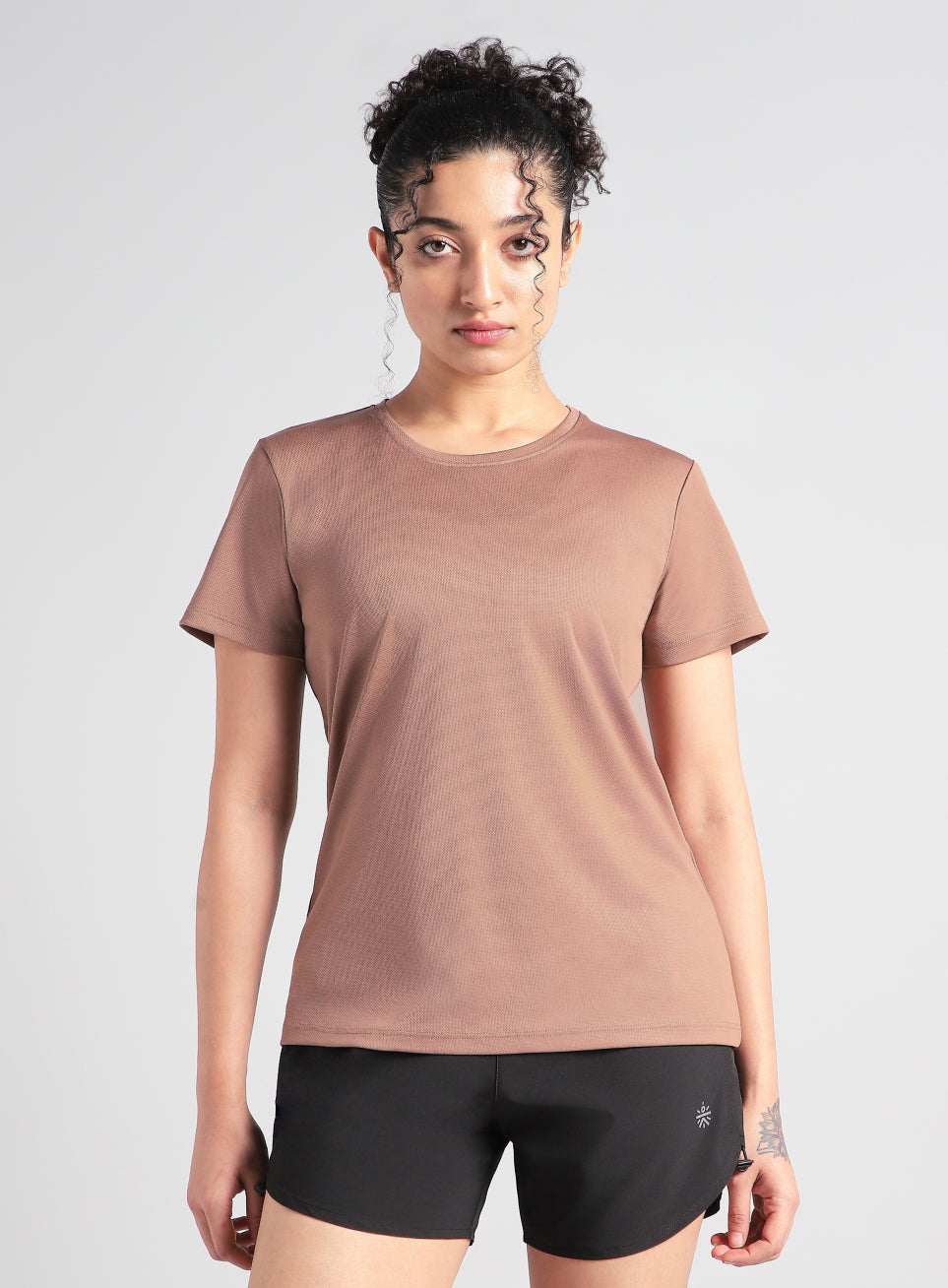 Women's Brown Training Essential T-shirt