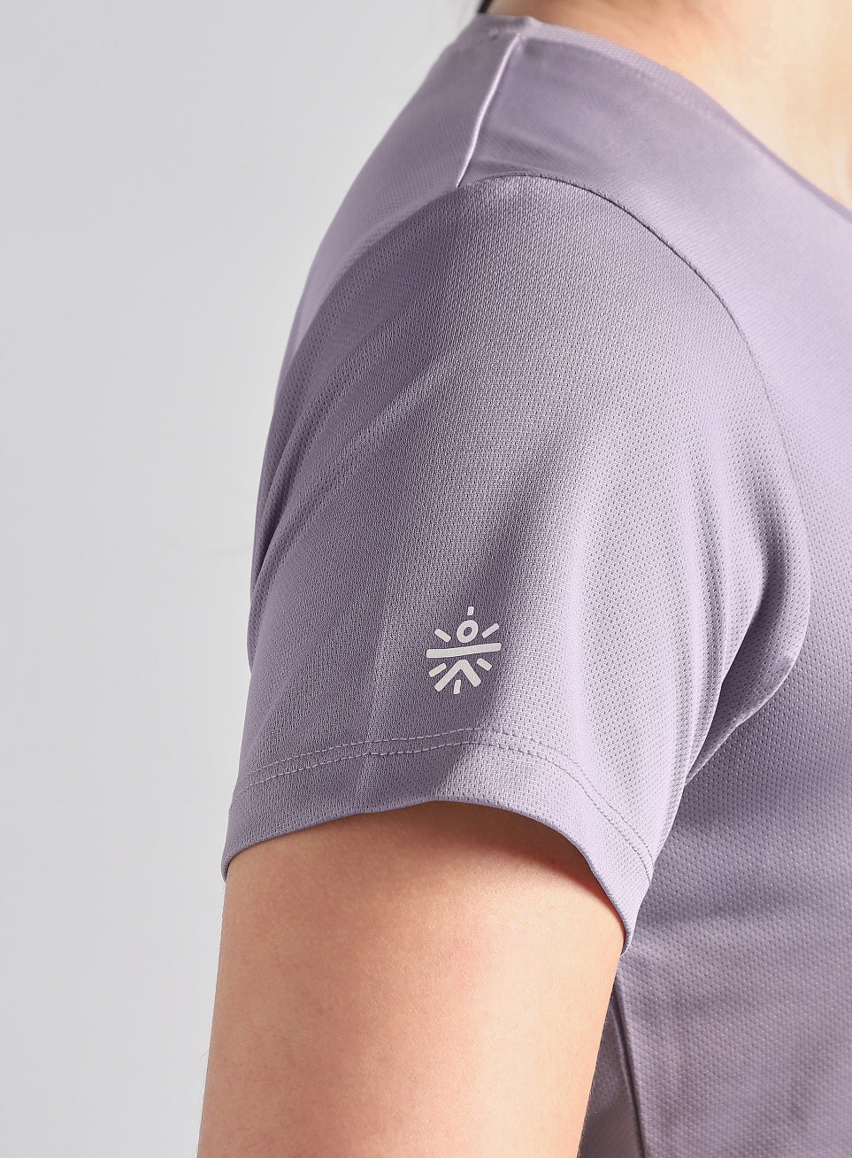 Women's Purple Melange Performance T-Shirt