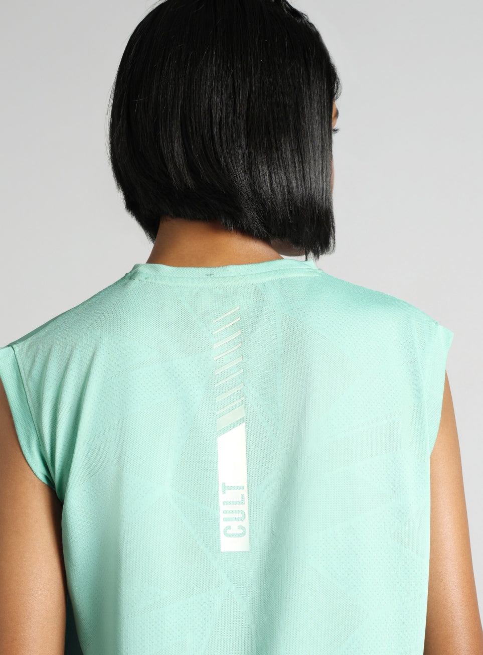 Women's Blue Boxy Fit Training Tank
