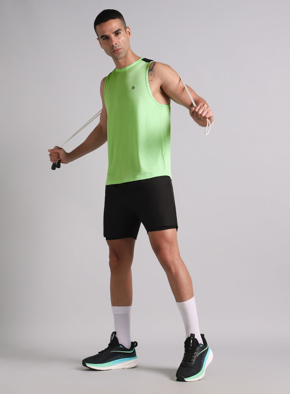 Men's Green Train All Day Tank