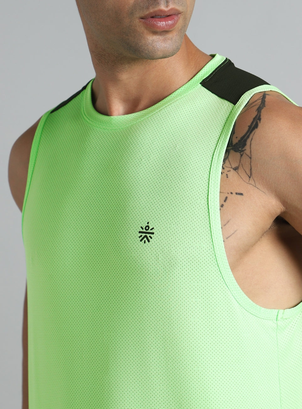 Men's Green Train All Day Tank