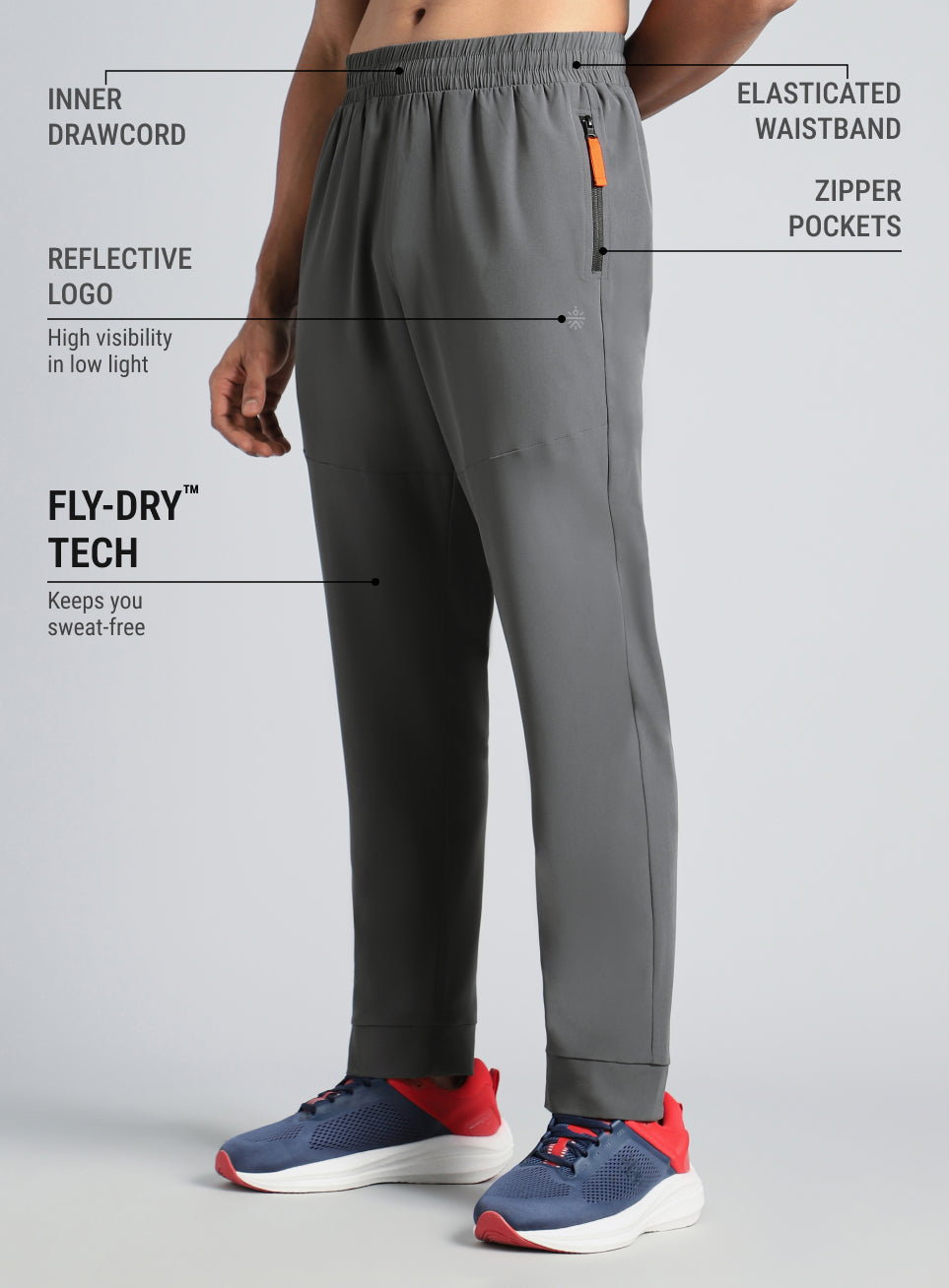 Men's Grey Run Max Joggers