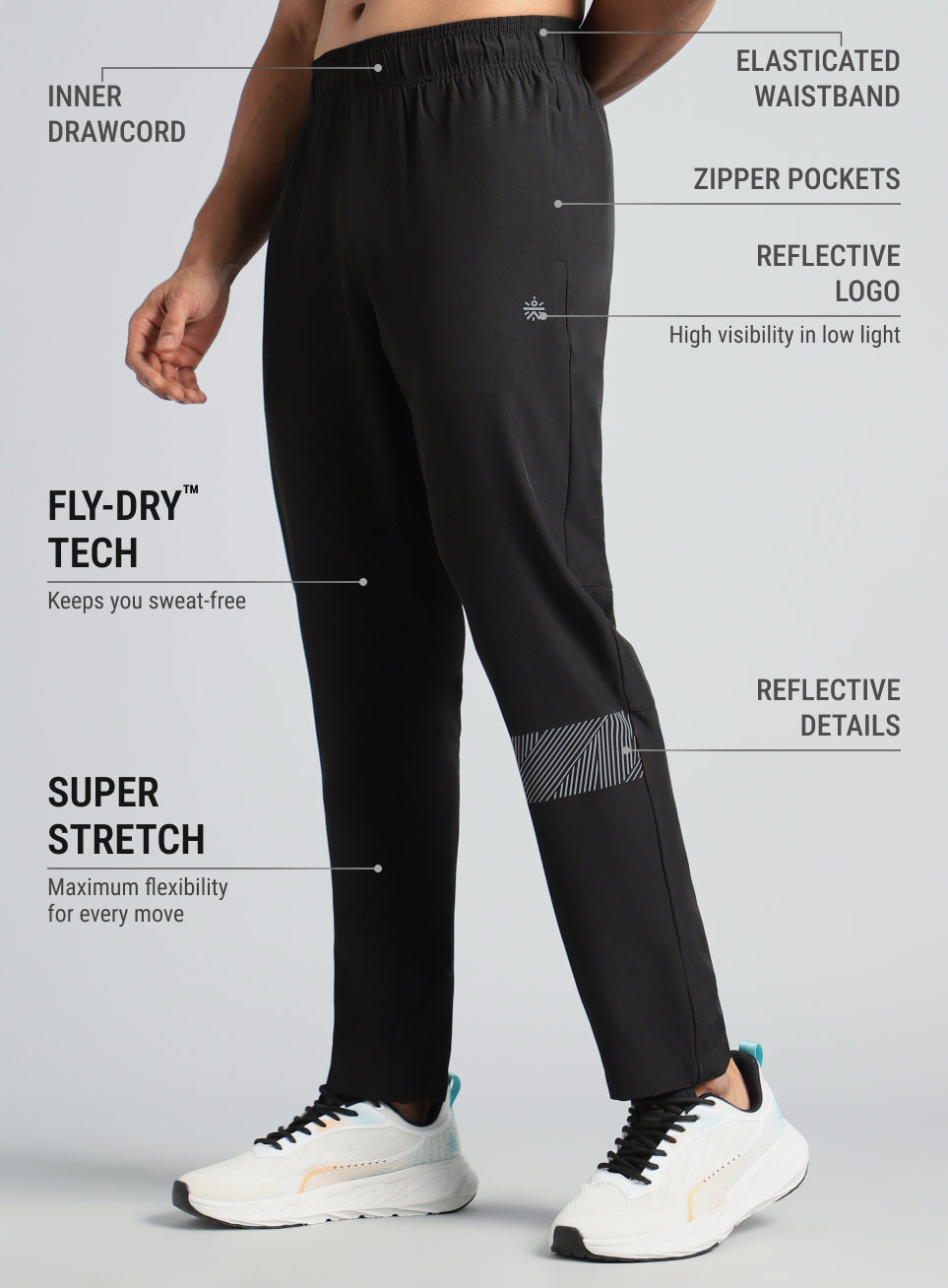 Men's Black Speed Run Trackpants