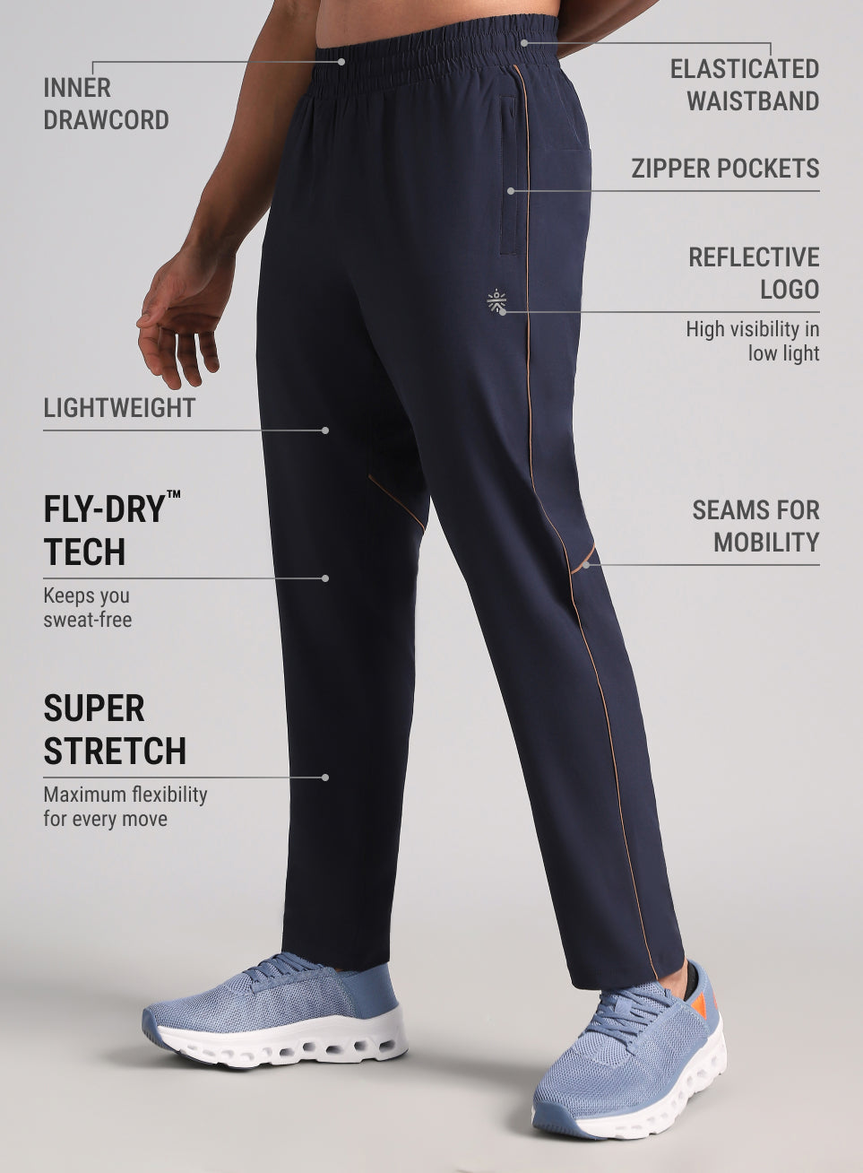 Men's Navy Speed Run Trackpants