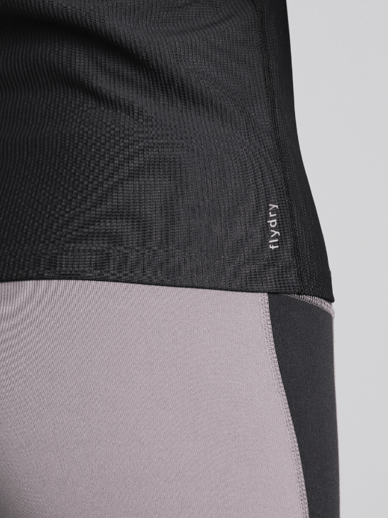 Women's Black Run Built-In Tank Sports Bra