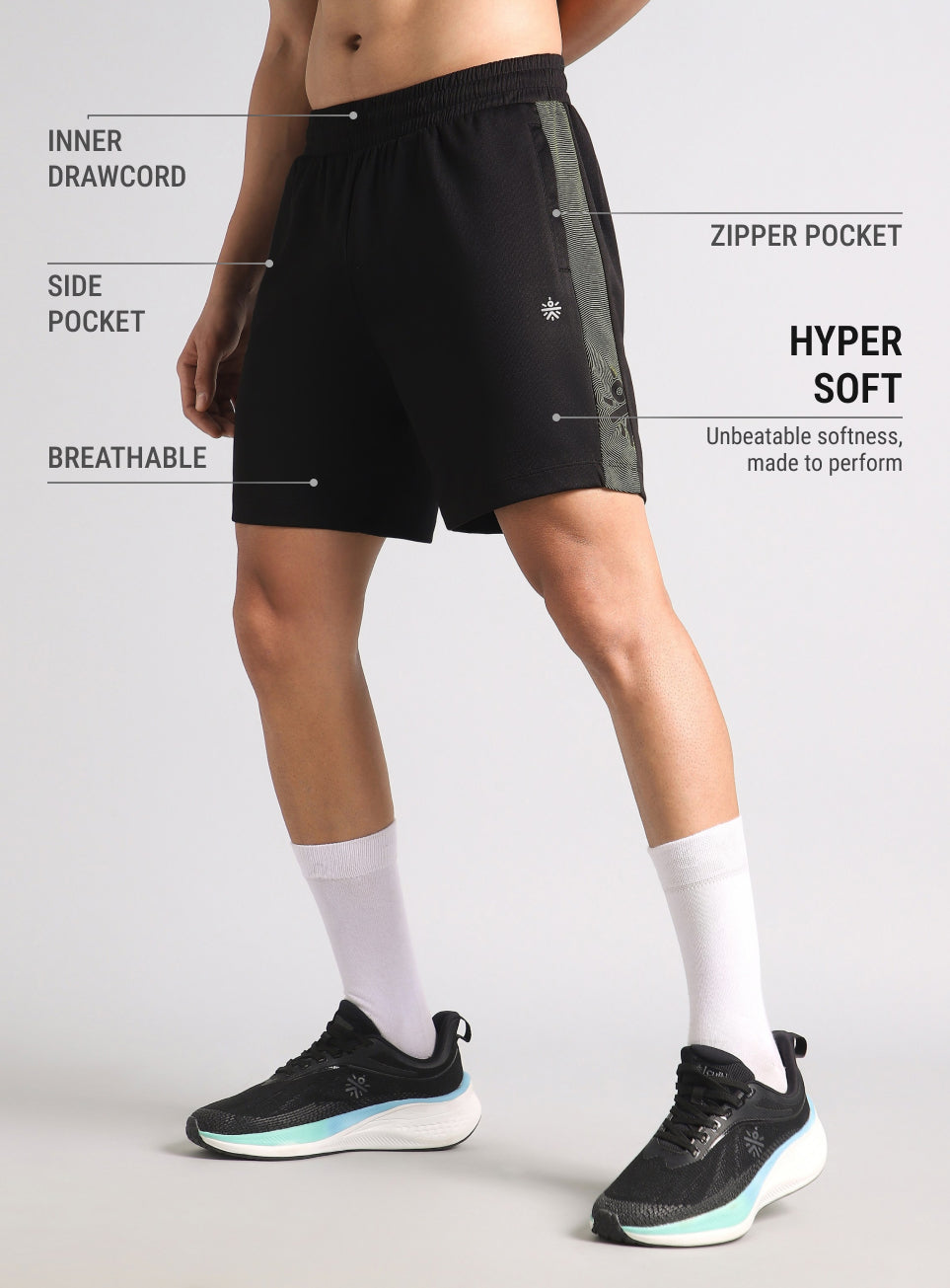 Men's Black Power Move Training Shorts