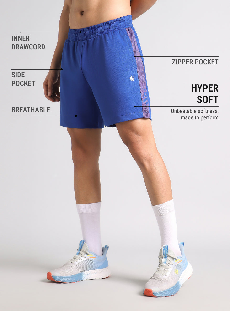 Men's Blue Power Move Training Shorts