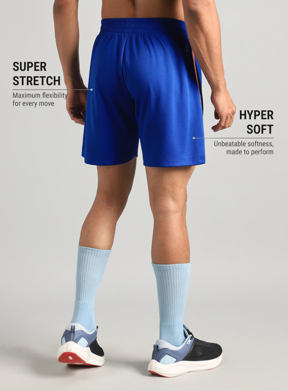 Men's Blue Power Pop Active Shorts