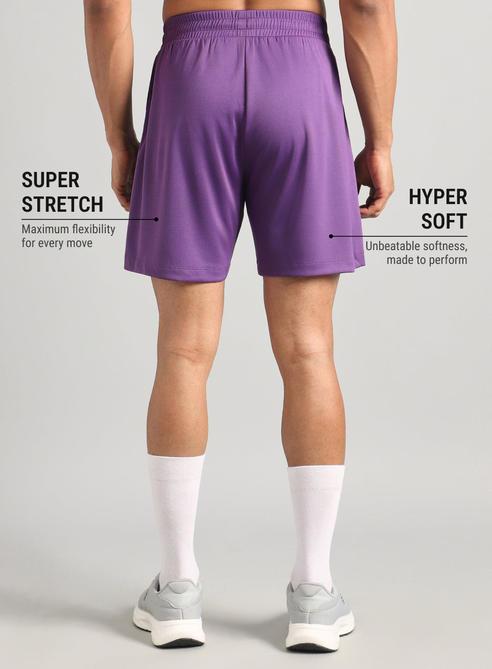 Men's Purple Power Pop Active Shorts
