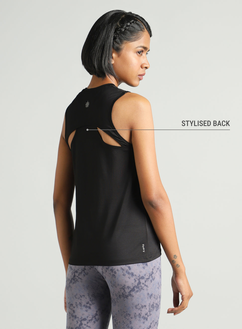 Women's Black Swift Back Vent Training Tank Top